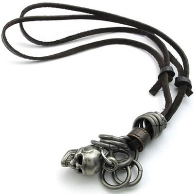 Hpolw Mens Fashion Jewelry Vintage Gothic Skull/skeleton Pirate Charm Silver Pendants Adjustable Brown Genuine Leather Chain
Hpolw Mens Fashion Jewelry Vintage Gothic Skull/skeleton Pirate Charm Silver Pendants Adjustable Brown Genuine Leather Chain