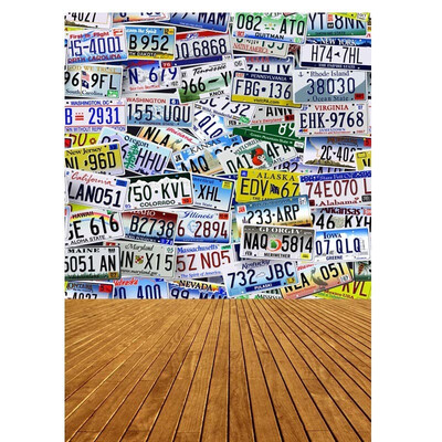 License plates Photo Backdrop 57FT Vinyl Fabric Cloth Digital Printing Photo Background s-1094
License plates Photo Backdrop 57FT Vinyl Fabric Cloth Digital Printing Photo Background s-1094