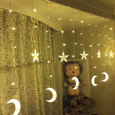 LED Moon Curtain Light Icicle Light LED Pentagram Christmas Day Lantern Decoration Light
LED Moon Curtain Light Icicle Light LED Pentagram Christmas Day Lantern Decoration Light