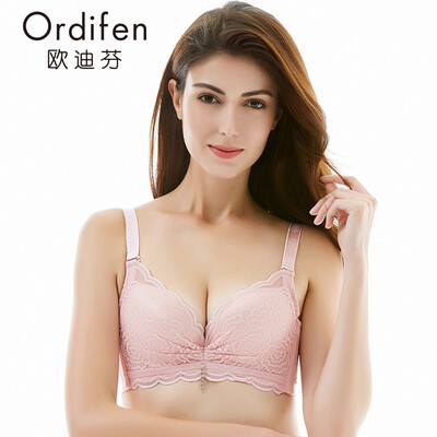 Ou Difen ladies bra deep V sexy lace embroidered underwear ladies gathered adjustable bra XB5172 pink 70B
Ou Difen ladies bra deep V sexy lace embroidered underwear ladies gathered adjustable bra XB5172 pink 70B