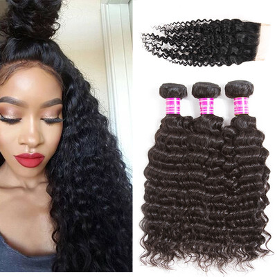 Glary Indian Hair Deep Wave with Closure 3 Bundles Virgin Hair with Closure 8A Unprocessed Human Hair with Closure Natural Color
Glary Indian Hair Deep Wave with Closure 3 Bundles Virgin Hair with Closure 8A Unprocessed Human Hair with Closure Natural Color