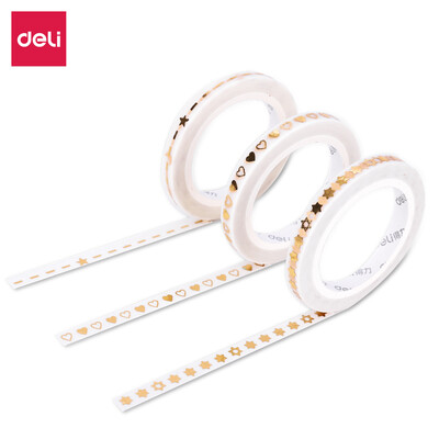 Deli deli 3 rolls 5mm7m hand book&paper tape small fresh stationery narrow side hand tear tape sticker HZ028
Deli deli 3 rolls 5mm7m hand book&paper tape small fresh stationery narrow side hand tear tape sticker HZ028