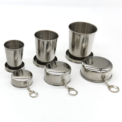 Stainless steel retractable cup with keychain Demountable Collapsible Cup for outdoor Travel camping Drinking Tools
Stainless steel retractable cup with keychain Demountable Collapsible Cup for outdoor Travel camping Drinking Tools