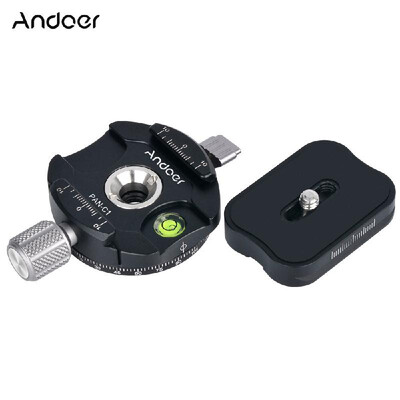 Andoer PANC1 Panoramic Tripod Head Clamp Adapter Aluminum Alloy with Quick Release Plate for ArcaSwiss AS Standard QR Plates
Andoer PANC1 Panoramic Tripod Head Clamp Adapter Aluminum Alloy with Quick Release Plate for ArcaSwiss AS Standard QR Plates