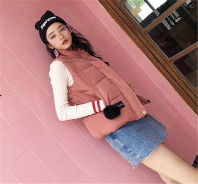 Womens Short Cotton Vest Autumn&Winter Fashion Stand Collar Slim Tide Down Cotton Jacket
Womens Short Cotton Vest Autumn&Winter Fashion Stand Collar Slim Tide Down Cotton Jacket