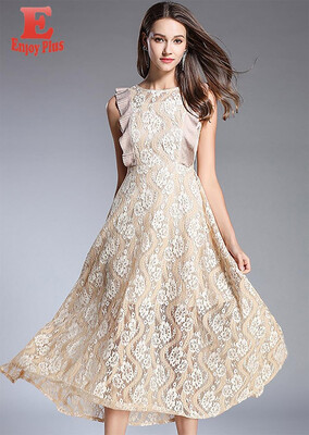 M L XL XXL elegant new summer 2018 long flower lace dress women sleeveless beige high waist slim A line mid calf vintage lady
M L XL XXL elegant new summer 2018 long flower lace dress women sleeveless beige high waist slim A line mid calf vintage lady