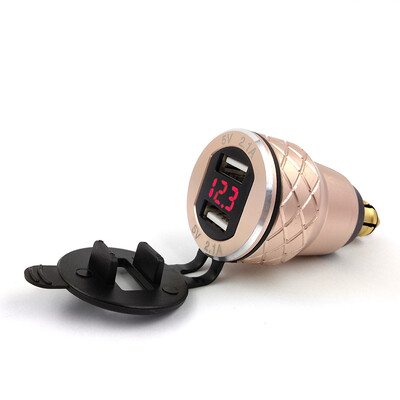 Aluminum Alloy Metal Gold Shell CNC Motorcycle Dual USB Charger 42A Voltmeter for DIN Hella Socket for BMW Motorcycle 12-24V
Aluminum Alloy Metal Gold Shell CNC Motorcycle Dual USB Charger 42A Voltmeter for DIN Hella Socket for BMW Motorcycle 12-24V
