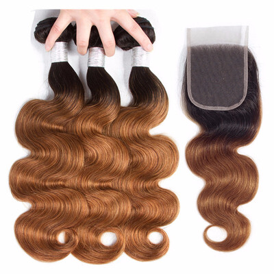 HCDIVA Body Wave Ombre Hair Peruvian 3 Bundles with Closure 44 Virgin Human Hair Extensions Ombre Brown T1B30
HCDIVA Body Wave Ombre Hair Peruvian 3 Bundles with Closure 44 Virgin Human Hair Extensions Ombre Brown T1B30