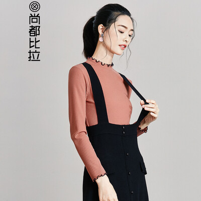 Sentubila wild lace half-high collar knit T-shirt female 2018 autumn new solid color base coat 174T0718336 brown red
Sentubila wild lace half-high collar knit T-shirt female 2018 autumn new solid color base coat 174T0718336 brown red