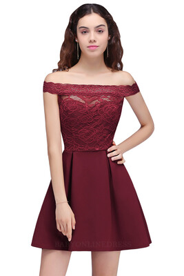 In Stock Cocktail Dresses 2018 Simple A-Line Boat Neck lace Satin Women Short Vestidos Sexy Women off shoulder Cocktail Dresses
In Stock Cocktail Dresses 2018 Simple A-Line Boat Neck lace Satin Women Short Vestidos Sexy Women off shoulder Cocktail Dresses