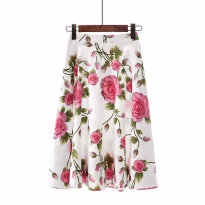 High Waist Floral Print Women Elegant Skirts Elastic Waist Summer Skirt Casual Party Faldas Mujer Saias
High Waist Floral Print Women Elegant Skirts Elastic Waist Summer Skirt Casual Party Faldas Mujer Saias
