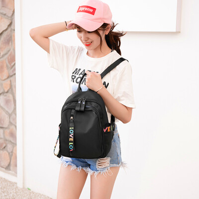 Han Siyi HANSITI backpack female Korean version of the tide Oxford cloth canvas fashion wild casual bag female bag small backpack NLBBA01 black
Han Siyi HANSITI backpack female Korean version of the tide Oxford cloth canvas fashion wild casual bag female bag small backpack NLBBA01 black