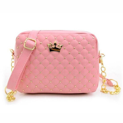 2018 Women Bag Fashion Women Messenger Bags Rivet Chain Shoulder Bag High Quality PU Leather Crossbody Quiled Crown bags
2018 Women Bag Fashion Women Messenger Bags Rivet Chain Shoulder Bag High Quality PU Leather Crossbody Quiled Crown bags