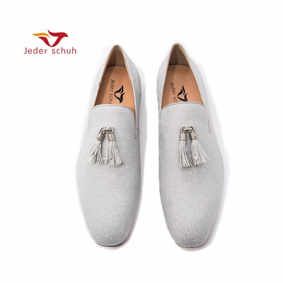 Wedding&Prom silvery colors men smoking slippers luxurious glitter Handmade men loafers male flats
Wedding&Prom silvery colors men smoking slippers luxurious glitter Handmade men loafers male flats