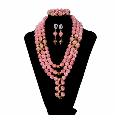 New Style 3 Color Bridal Costume Jewelry African Beads Jewelry Sets Nigerian Coral Big Balls Wedding Jewelry Set For Women
New Style 3 Color Bridal Costume Jewelry African Beads Jewelry Sets Nigerian Coral Big Balls Wedding Jewelry Set For Women