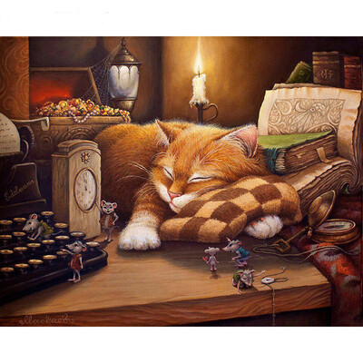 Frameless DIY Oil Painting By Numbers Hand Painted Modern Wall Canvas Painting Picture For Living Room cat&mouse
Frameless DIY Oil Painting By Numbers Hand Painted Modern Wall Canvas Painting Picture For Living Room cat&mouse