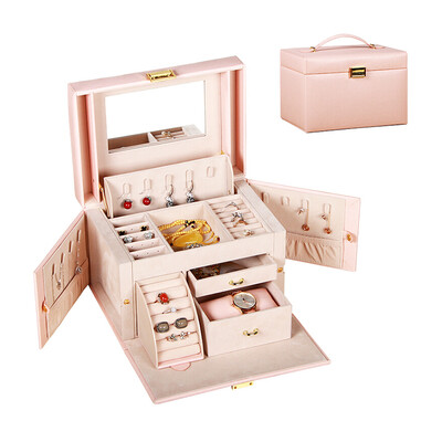 Chuppies leather square jewelry box jewelry box princess European style jewelry storage box multi-function flannel wooden with lock makeup mirror gift female pink
Chuppies leather square jewelry box jewelry box princess European style jewelry storage box multi-function flannel wooden with lock makeup mirror gift female pink
