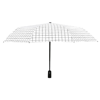 Cmon plaid vinyl automatic umbrella parasol rain&rain dual-use sun umbrella female anti-UV umbrella male self-opening folding three-fold umbrella white
Cmon plaid vinyl automatic umbrella parasol rain&rain dual-use sun umbrella female anti-UV umbrella male self-opening folding three-fold umbrella white