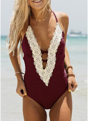 2018 Women One Piece Bikini Swimwear Halter Lace Backless Strappy Monokini Swimsuits Beach Wear
2018 Women One Piece Bikini Swimwear Halter Lace Backless Strappy Monokini Swimsuits Beach Wear
