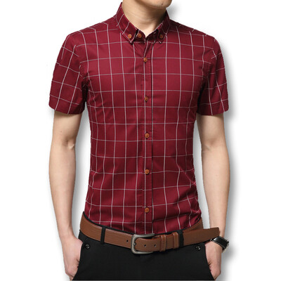 New Men Plaid Shirts Summer 2016 Men Fashion Designers Shirts Short Sleeves Dress Casual Shirts Cotton Plus Size M-5XL Slim Fits
New Men Plaid Shirts Summer 2016 Men Fashion Designers Shirts Short Sleeves Dress Casual Shirts Cotton Plus Size M-5XL Slim Fits