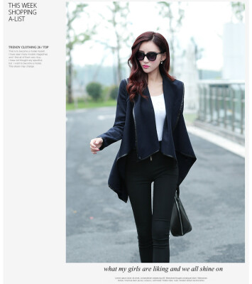 Autumn Winter Trench Coat Women Irregular Collar Lapel Side Zipper Woolen Coat Women Loose Sweater Outwear Plus Size S-4XL
Autumn Winter Trench Coat Women Irregular Collar Lapel Side Zipper Woolen Coat Women Loose Sweater Outwear Plus Size S-4XL