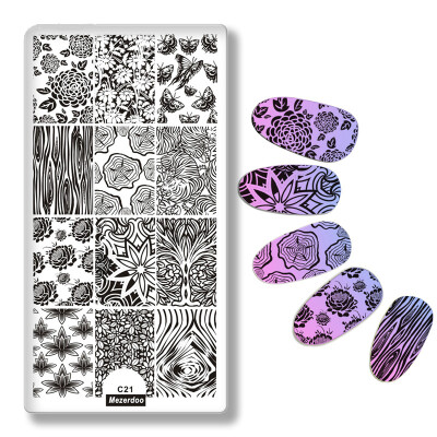 Nail Art Stamping Template Nail Polish Nail Art Tree Ring Wood Grain Flowers Tiger Design Plate Manicure Nail Stamping Plate C21
Nail Art Stamping Template Nail Polish Nail Art Tree Ring Wood Grain Flowers Tiger Design Plate Manicure Nail Stamping Plate C21