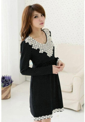 Korean Autumn Winter Polka Dots Patchwork Lace Maternity Dresses Casual Long Sleeve Clothes for pregnant women
Korean Autumn Winter Polka Dots Patchwork Lace Maternity Dresses Casual Long Sleeve Clothes for pregnant women