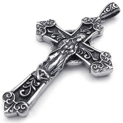 Hpolw New Designs Jewerly Mens Stainless Steel Casting Black&silver JesusVirgin Mary Cross Pendant Necklace18-26 inch Chain
Hpolw New Designs Jewerly Mens Stainless Steel Casting Black&silver JesusVirgin Mary Cross Pendant Necklace18-26 inch Chain