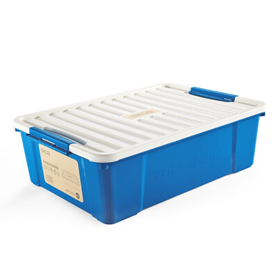 Billion high EKOA plastic bed bottom storage box flat clothing storage box storage sorting box special blue&white 35 liters
Billion high EKOA plastic bed bottom storage box flat clothing storage box storage sorting box special blue&white 35 liters