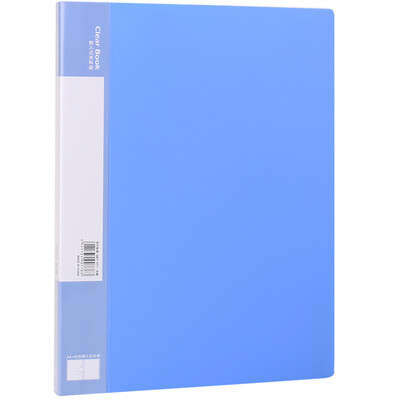Deli 5038 A4 side entry booklet document book document bag 40 pages blue