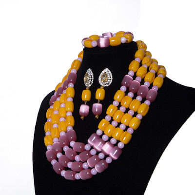 AMYNOVA 4 Rows of Orange Imitation Coral Nigerian Wedding Beads Jewelry Set Bridal Jewelry African Costume Jewelry Set for Women
AMYNOVA 4 Rows of Orange Imitation Coral Nigerian Wedding Beads Jewelry Set Bridal Jewelry African Costume Jewelry Set for Women