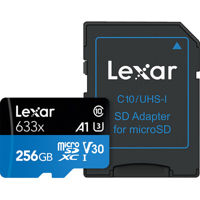 Lexar 256GB read 95MBs write 45MBs TF card Micro SDXC Class10 UHS-I U3 V30 A1 high speed memory card 633x
Lexar 256GB read 95MBs write 45MBs TF card Micro SDXC Class10 UHS-I U3 V30 A1 high speed memory card 633x