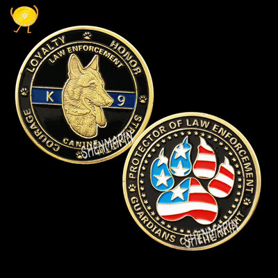American police dog K9 commemorative coin brave police dog challenge coin collectibles
American police dog K9 commemorative coin brave police dog challenge coin collectibles