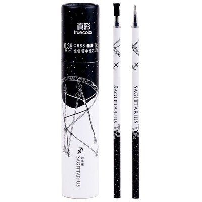 TRUECOLOR 038mm black needle head gel pen pen pen refill pen refill student office 12 constellation alliance Sagittarius 12 box C688
TRUECOLOR 038mm black needle head gel pen pen pen refill pen refill student office 12 constellation alliance Sagittarius 12 box C688