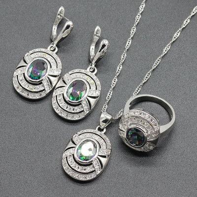 Fashion Purple Stone Silver Plated Jewelry Sets for Women Necklace Dangle Earrings Ring Seven Colors Available Free Jewelry Box
Fashion Purple Stone Silver Plated Jewelry Sets for Women Necklace Dangle Earrings Ring Seven Colors Available Free Jewelry Box