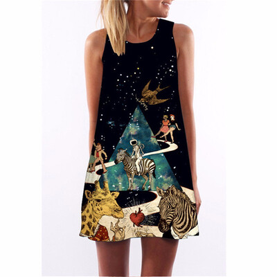 Chiffon Summer Dress Floral Print Boho Dresses For Women Casual Beach Sleeveless Sundress
Chiffon Summer Dress Floral Print Boho Dresses For Women Casual Beach Sleeveless Sundress