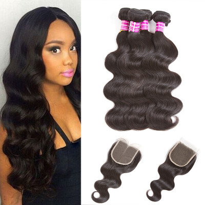 Glary Cheap Indian Human Hair Wefts Body Wave Human Hair Bundles with Closure Wholesale Virgin Hair Weaves 4 Bundles with Closure
Glary Cheap Indian Human Hair Wefts Body Wave Human Hair Bundles with Closure Wholesale Virgin Hair Weaves 4 Bundles with Closure