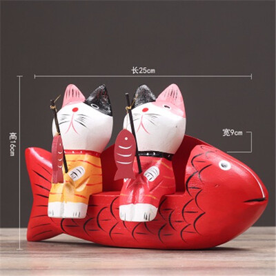 Japanese hand-carved wooden cat fish couple home crafts animal furnishings home decoration birthday gift
Japanese hand-carved wooden cat fish couple home crafts animal furnishings home decoration birthday gift