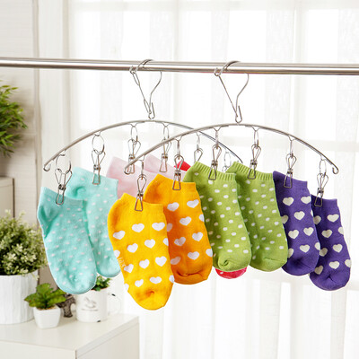 Ou Runzhe socks clip stainless steel single pole windproof multi-head clip drying rack 6 clips socks rack 2 Pack
Ou Runzhe socks clip stainless steel single pole windproof multi-head clip drying rack 6 clips socks rack 2 Pack