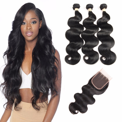 HCDIVA Virgin Hair 3 Bundles With Closure Brazilian Body Wave Human Hair Bundles Plus Closure Free Middle Three Part 4 pcslot
HCDIVA Virgin Hair 3 Bundles With Closure Brazilian Body Wave Human Hair Bundles Plus Closure Free Middle Three Part 4 pcslot