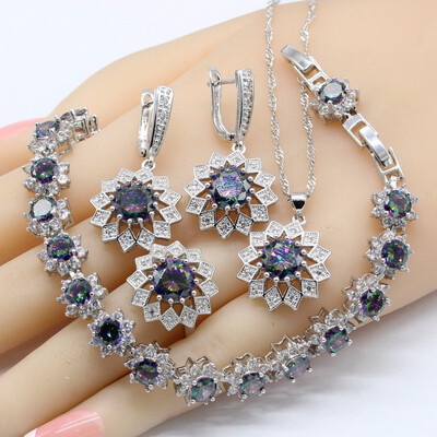 925 Silver Bridal Jewelry Sets For Women Topaz Necklace Pendant Earrings Rings Bracelets
925 Silver Bridal Jewelry Sets For Women Topaz Necklace Pendant Earrings Rings Bracelets