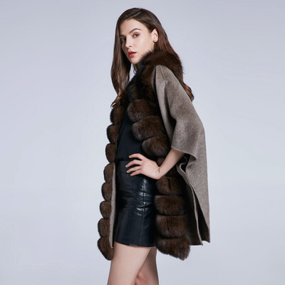 Real fox fur collar furry woolen coat with loose-fitting coat High quality womens autumn&winter jacket discount 2018 New
Real fox fur collar furry woolen coat with loose-fitting coat High quality womens autumn&winter jacket discount 2018 New