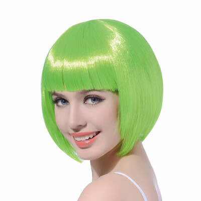 10" Short Bob Wig With Bangs Synthetic Fake Hair Pink Purple Blonde Red 9 Colors Custom Cosplay Wigs For Women Heat Resistant
10" Short Bob Wig With Bangs Synthetic Fake Hair Pink Purple Blonde Red 9 Colors Custom Cosplay Wigs For Women Heat Resistant