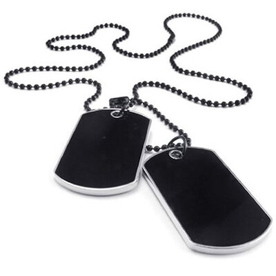 Hpolw Army Style Black&Silver oval&round normal shapes Menswomen couples PendantChain Length 27"68cm
Hpolw Army Style Black&Silver oval&round normal shapes Menswomen couples PendantChain Length 27"68cm