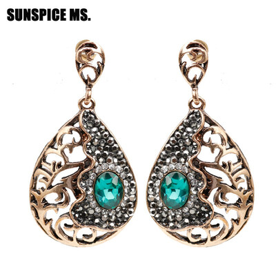 SUNSPICE MS Turkish Hollow Flower Dangle Earrings Full Crystal Women Retro Vintage Drop Earrings Wedding Jewelry Boho 2018 New
SUNSPICE MS Turkish Hollow Flower Dangle Earrings Full Crystal Women Retro Vintage Drop Earrings Wedding Jewelry Boho 2018 New