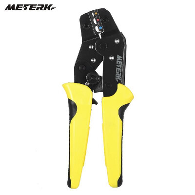 Meterk Professional Wire Crimper Engineering Ratchet Terminal Crimping Pliers JX-02C 025-25mm2 Insulated Terminals Or Color Code
Meterk Professional Wire Crimper Engineering Ratchet Terminal Crimping Pliers JX-02C 025-25mm2 Insulated Terminals Or Color Code