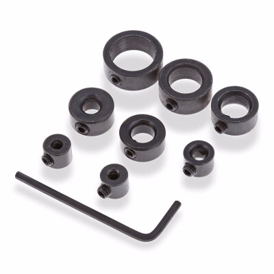 8pcs 3 - 16mm Carbon Steel Drill Depth Stop Collars Dowels Chuck with Hex Wrench
8pcs 3 - 16mm Carbon Steel Drill Depth Stop Collars Dowels Chuck with Hex Wrench