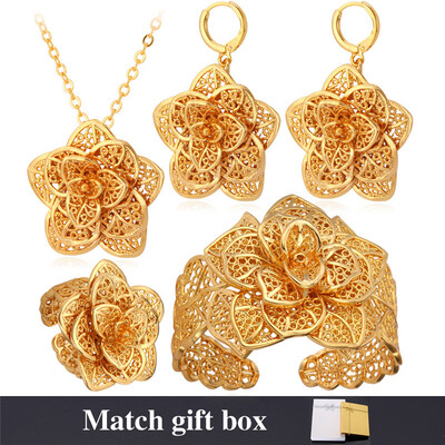 Big Flower Jewelry Set 2015 New Platinum/18K Real Gold Plated Trendy Exquisite Design Wedding Bridal Jewelry Set For Women
Big Flower Jewelry Set 2015 New Platinum/18K Real Gold Plated Trendy Exquisite Design Wedding Bridal Jewelry Set For Women