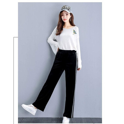 2018 autumn fashion thick gold velvet wide leg pants womens trousers mopping pants straight pants
2018 autumn fashion thick gold velvet wide leg pants womens trousers mopping pants straight pants