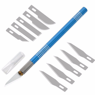 Wrench Spanner Aluminum Grip Precision Craft Hobby Knife Cutter Handle with 10 Pcs Replacement Blades for Multi-purpose DIY PCB Ph
Wrench Spanner Aluminum Grip Precision Craft Hobby Knife Cutter Handle with 10 Pcs Replacement Blades for Multi-purpose DIY PCB Ph